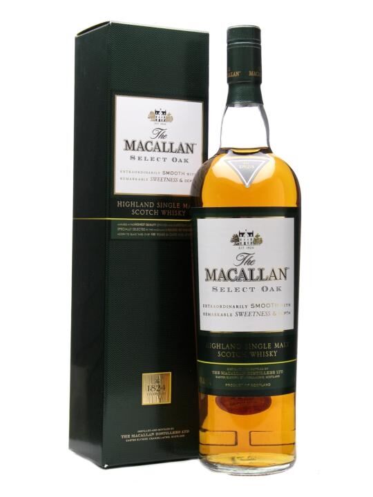 麦卡伦1824系列绿标卓越木桶单一麦芽苏格兰威士忌 macallan select