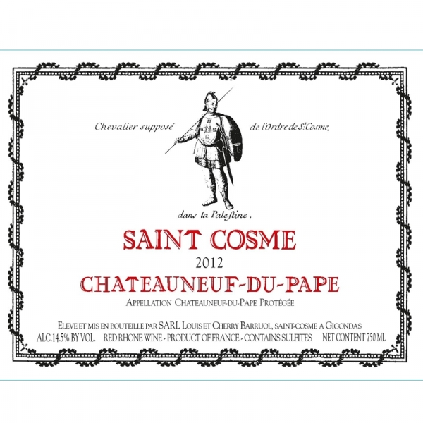 圣戈斯酒庄教皇新堡干红葡萄酒 Chateau de Saint Cosme Chateauneuf du Pape 750ml