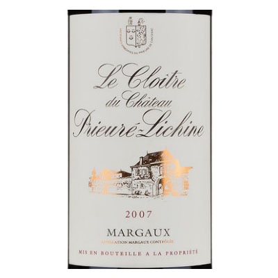 荔仙庄园克罗瓦干红葡萄酒 Le Cloitre du Chateau Prieure Lichine 750ml