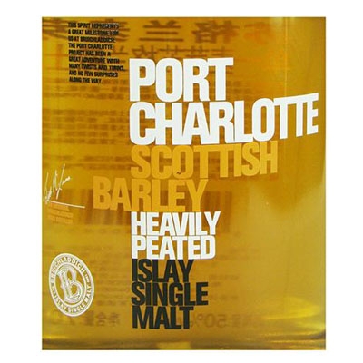 布赫拉迪波夏大麦单一麦芽苏格兰威士忌 Bruichladdich Port Charlotte Scottish Barley Heavily Peated Single Malt Scotch Whisky 700ml