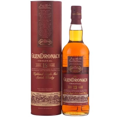 格兰多纳12年雪莉桶单一麦芽苏格兰威士忌 Glendronach Aged 12 Years Original Highland Single Malt Scotch Whisky 700ml