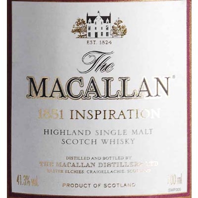 麦卡伦1851灵感限量版单一麦芽苏格兰威士忌 Macallan 1851 Inspiration Highland Single Malt Scotch Whisky 700ml