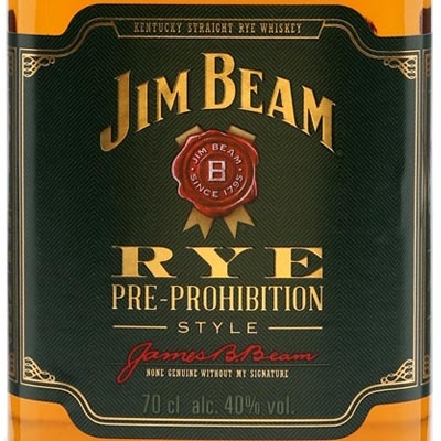 占边黑麦威士忌 Jim Beam Rye Pre-Prohibition Style Kentucky Straight Rye Whiskey 750ml