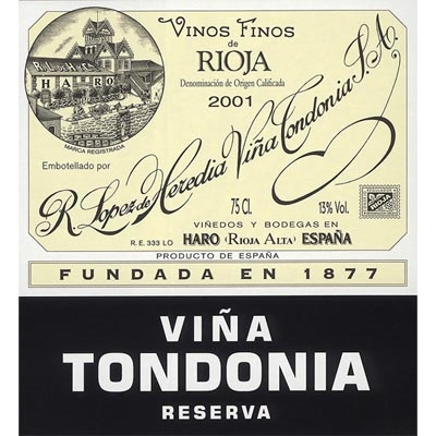 洛佩兹雷迪亚唐多尼亚酒庄珍藏干红葡萄酒 R. Lopez de Heredia Vina Tondonia Reserva 750ml