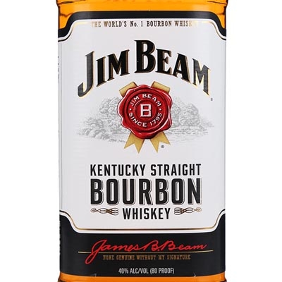 占边白标波本威士忌 Jim Beam Kentucky Straight Bourbon Whiskey 750ml