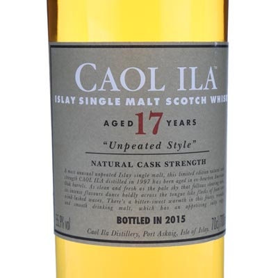 卡尔里拉17年无泥煤桶装原酒单一麦芽苏格兰威士忌 Caol Ila Unpeated Natural Cask Strength 17 Year Old Single Malt Scotch Whisky 700ml