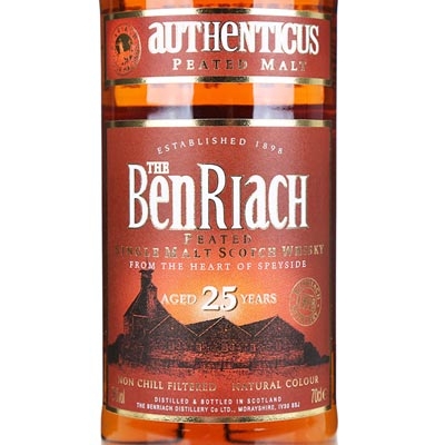 本利亚克25年泥煤麦芽单一麦芽苏格兰威士忌 BenRiach Authenticus Peated 25 Year Old Single Malt Scotch Whisky 700ml