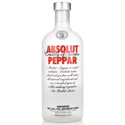 绝对辣椒味伏特加 Absolut Peppar Vodka 750ml