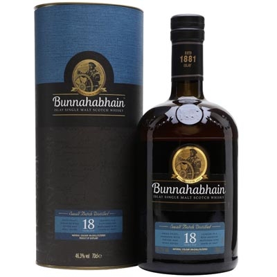 布纳哈本18年单一麦芽苏格兰威士忌 Bunnahabhain 18YO Islay Single Malt Scotch Whisky 700ml