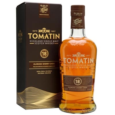 汤玛丁18年雪莉桶单一麦芽苏格兰威士忌 Tomatin 18YO Oloroso Sherry Cask Highland Single Malt Scotch Whisky 700ml