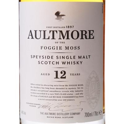 欧摩12年单一麦芽苏格兰威士忌 Aultmore Aged 12 Years Speyside Single Malt Scotch Whisky 700ml