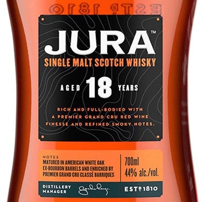 朱拉小岛18年单一麦芽苏格兰威士忌 Isle of Jura Aged 18 Years Single Malt Scotch Whisky 700ml