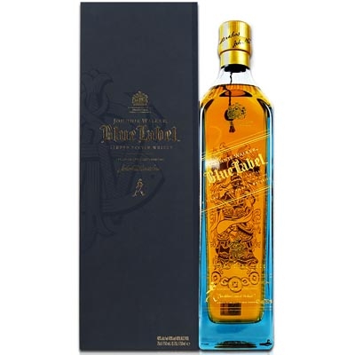 尊尼获加蓝牌五路财神限量版苏格兰调和威士忌套装 Johnnie Walker Blue Label Gods of Wealth Collection 750ml*5