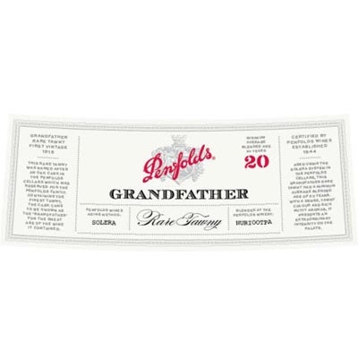 奔富酒庄祖父20年罕见茶色波特酒 Penfolds Grandfather Rare Tawny Port 750ml