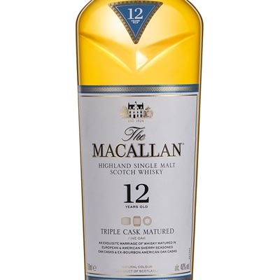 麦卡伦12年黄金三桶单一麦芽苏格兰威士忌 Macallan 12YO Fine Oak Triple Cask Matured Highland Single Malt Scotch Whisky 700ml