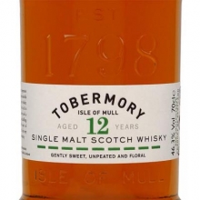 托本莫瑞12年单一麦芽苏格兰威士忌 Tobermory Aged 12 Years Single Malt Scotch Whisky 700ml