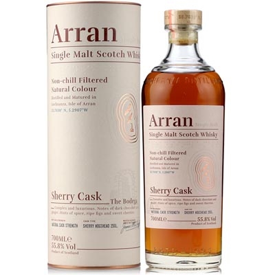 艾伦雪莉桶原酒单一麦芽苏格兰威士忌 Arran Bodega Sherry Cask Strength Single Malt Scotch Whisky 700ml