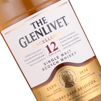 格兰威特12年醇萃单一麦芽苏格兰威士忌 Glenlivet 12 Years of Age Excellence Single Malt Scotch Whisky 700ml