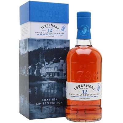 托本莫瑞12年波特桶单一麦芽苏格兰威士忌 Tobermory 12 Year Old Port Pipe Finish Single Malt Scotch Whisky 700ml