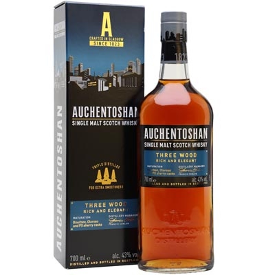 欧肯特轩三桶单一麦芽苏格兰威士忌 Auchentoshan Three Wood Single Malt Scotch Whisky 700ml（新旧包装随机发货）