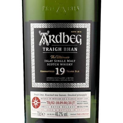 阿德贝哥19年鸣沙第二版单一麦芽苏格兰威士忌 Ardbeg Traigh Bhan 19 Year Old Batch 2 Single Malt Scotch Whisky 700ml