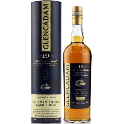 格兰卡登19年雪莉桶单一麦芽苏格兰威士忌 Glencadam 19 Year Old Oloroso Sherry Cask Finish Highland Single Malt Scotch Whisky 700ml