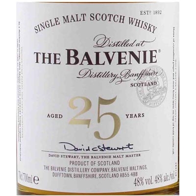 百富25年单一麦芽苏格兰威士忌 Balvenie 25 Year Old Rare Marriages Single Malt Scotch Whisky 700ml