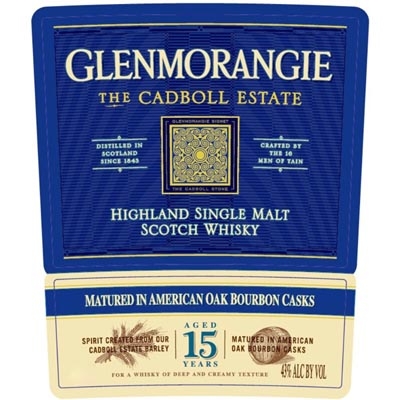 格兰杰15年卡德堡单田年选单一麦芽苏格兰威士忌 Glenmorangie 15 Year Old The Cadboll Estate Highland Single Malt Scotch Whisky 700ml