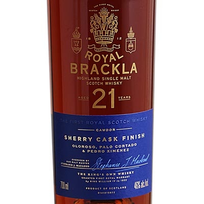 皇家布莱克拉21年雪莉桶单一麦芽苏格兰威士忌 Royal Brackla 21 Year Old Sherry Cask Finish Highland Single Malt Scotch Whisky 700ml