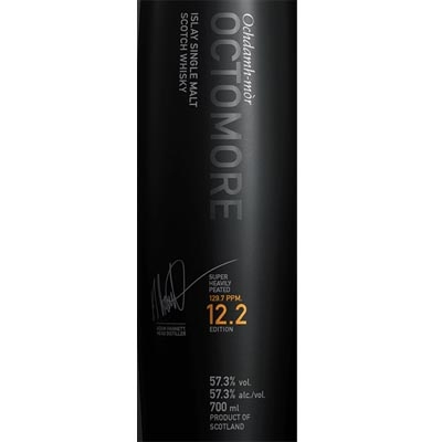 布赫拉迪泥煤怪兽12.2版单一麦芽苏格兰威士忌 Bruichladdich Octomore Edition 12.2 Aged 5 Years Single Malt Scotch Whisky 700ml