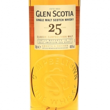 格兰帝25年单一麦芽苏格兰威士忌 Glen Scotia Aged 25 Years Campbeltown Single Malt Scotch Whisky 700ml