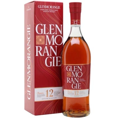 格兰杰12年雪莉桶单一麦芽苏格兰威士忌 Glenmorangie The Lasanta Sherry Cask Extra Matured 12 Year Old Single Malt Scotch Whisky 700ml