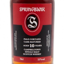 云顶10年帕罗卡特多雪莉桶单一麦芽苏格兰威士忌 Springbank Aged 10 Years Palo Cortado Cask Matured Campbeltown Single Malt Scotch Whisky 700ml