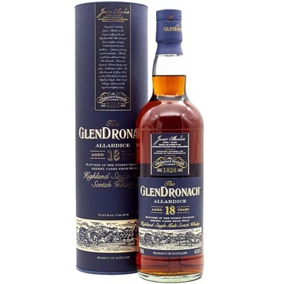 格兰多纳18年阿勒代斯单一麦芽苏格兰威士忌 Glendronach Aged 18 Years Allardice Highland Single Malt Scotch Whisky 700ml