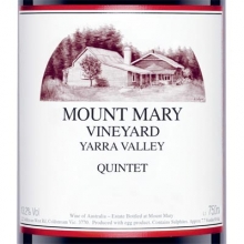 玛丽山酒庄五重奏干红葡萄酒 Mount Mary Vineyard Quintet Red Blend 750ml